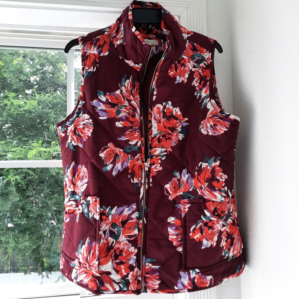 Red Floral Vest